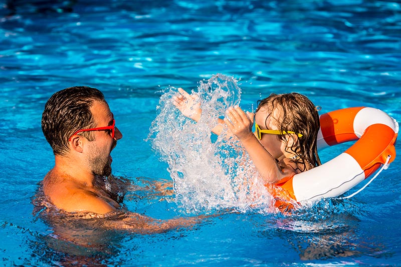 Enjoying in Pool